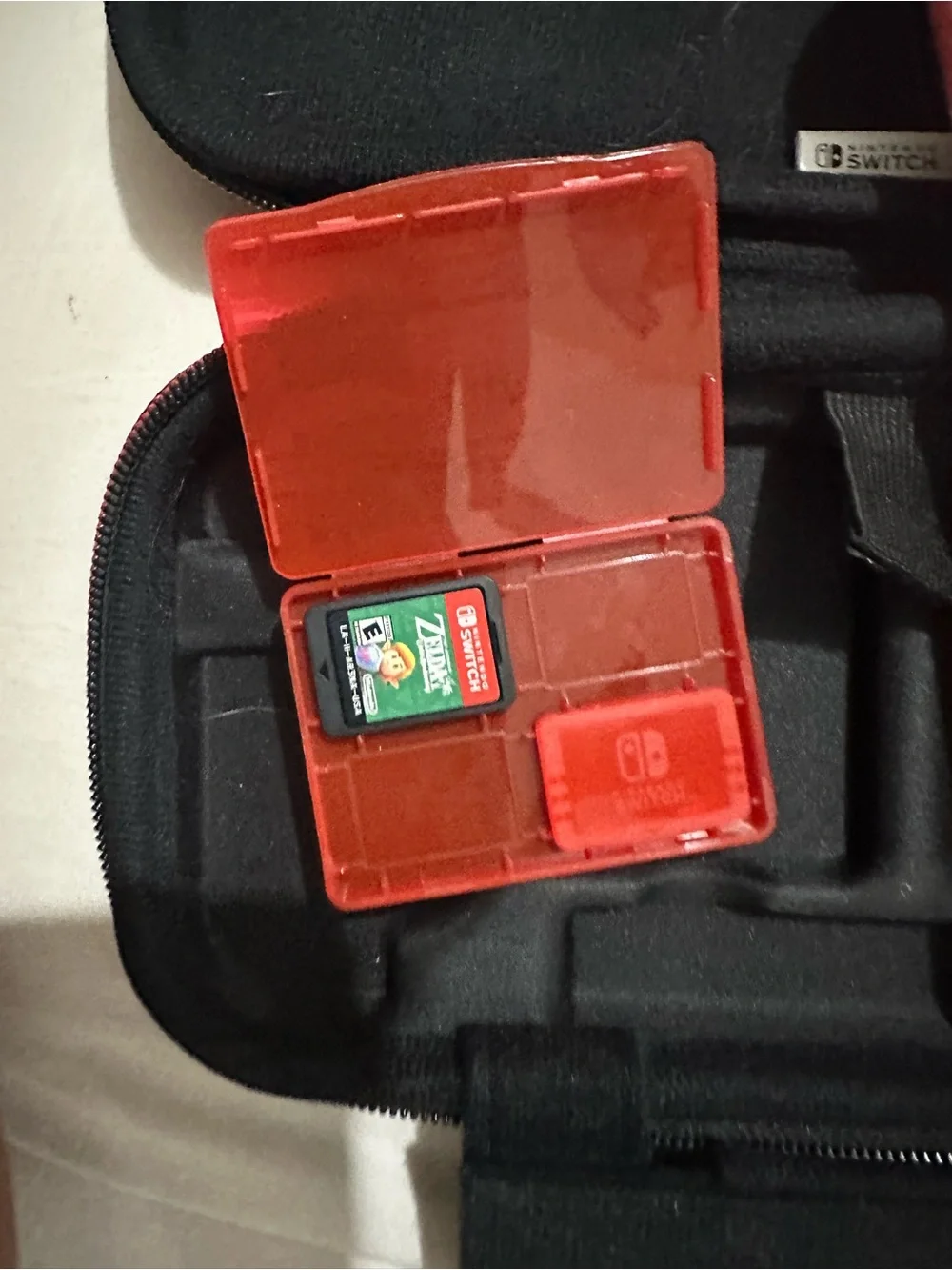 Nintendo Switch Lite Coral Pink Handheld Console with Game Card Case